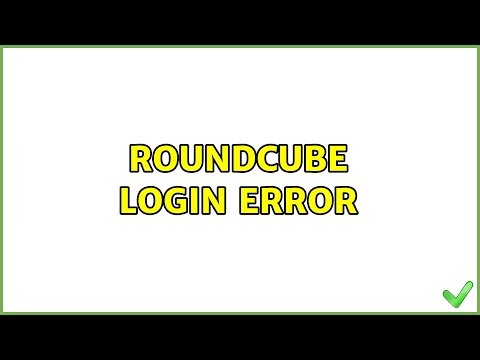 Roundcube login error