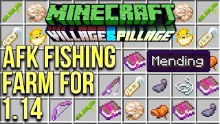 Minecraft 1.14 AFK Fishing Farm Tutorial (Clicker Included) For The Village And Pillage Update