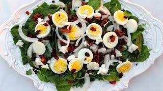 Salad Recipe: Spinach Salad with Warm Bacon Dressing by Everyday Gourmet with Blakely