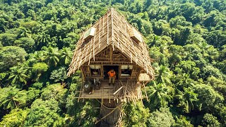 Membangun Rumah Persembunyian dari Bambu di Atas Pohon dan Bertahan Hidup Selama 90 Hari Sendirian