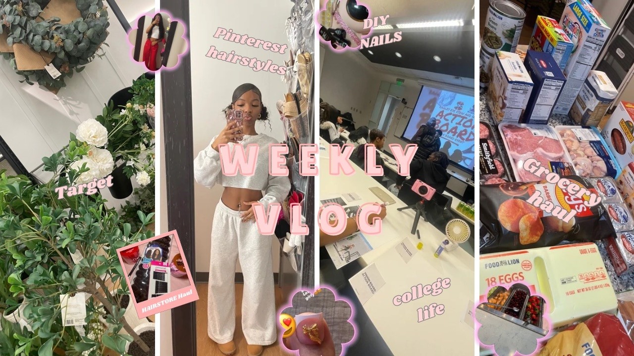 Weekly Vlog| Amazon nail kit, Trying new hairstyles, crimps, chitchat Bridgerton? Tattoo/piercings?