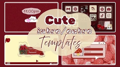 Free YouTube Intro Templates (Red Aesthetic)| Cute Free Intro Templates 
