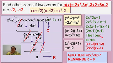 10MATHS POLYNOMIALS CHAPTER 03 EXERCISE 3.4 DIVISION OF POLYNOMIALS/MSC,MED/30YEARS EXPERIENCE/TS/AP