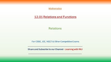 Relations and Functions - Relations