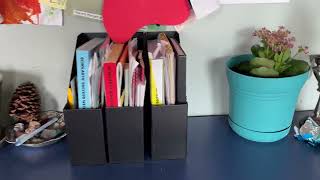 Blu Monaco Foldable Black Magazine File Holder with Leather Label Holder Review