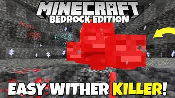 Minecraft Bedrock: EASIEST Wither Killer Tutorial! Defeat The Wither Boss! MCPE Xbox PS5 PC