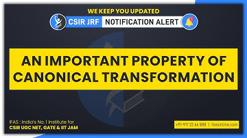 AN IMPORTANT PROPERTY OF CANONICAL TRANSFORMATION