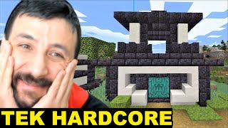 MODERN KÖY  TEK HARDCORE YENİDEN BAŞLADI!! Minecraft Tek Hardcore 25.Bölüm