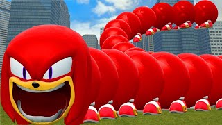 WHAT IF KNUCKLES BECAME ROBLOX HUNGRY KNUCKLES WORM vs SONIC KNUCKLES SMILEY'S In Garry's Mod