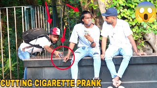 Cutting People&#39;s Cigarette Prank ! || MOUZ PRANK