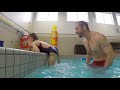 Learn to swim  beginner lesson 3  swim short distance  front swim  wheelbarrow  exits  mis