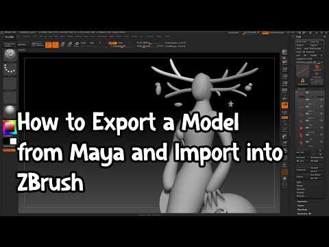 How to Export a Model from Maya and Import into ZBrush