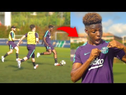 Playing for LIONEL MESSI FOOTBALL TEAM in SOCCER MATCH!! (FC Barcelona)