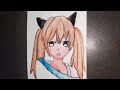 Anime character 🤩painting with watercolor 