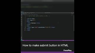 How to make submit button in HTML