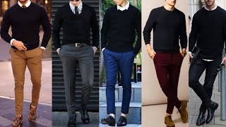 Black Sweater With Combination Pants Ideas For Men 2021 || Winter Outfits  For Men || by Look Stylish - YouTube