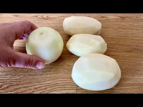 Ein schnelles Rezept zum Frhstck mit Kartoffeln und Zwiebeln