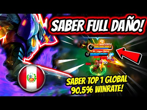 ¡EL MEJOR SABER DEL MUNDO ES PERUANO! SABER TOP 1 GLOBAL 90.5% WINRATE! | MOBILE LEGENDS