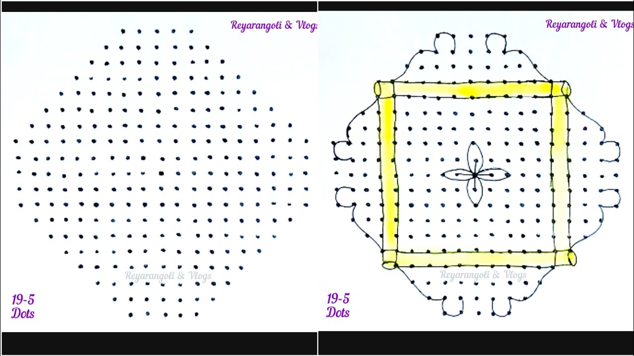 19-5 Dots today's new trending Sankranti special muggu 🪷 Easykolams 🪷 Easyrangoli 