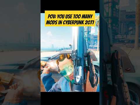 Modding Madness in Cyberpunk 2077 #gaming #games #cyberpunk2077 #cyberpunk #shorts