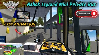 Download Ashok Leyland Mini Private Bus Mod For Bus Simulator Indonesia| bussid | #bussidmods screenshot 5