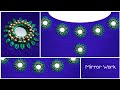 Hand Embroidered Kurti Neck Design / Mirror Work Tutorial/ Easy to Learn