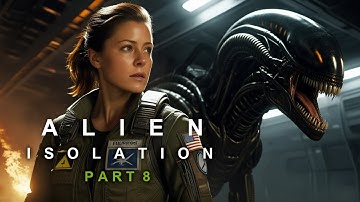 ALIEN ISOLATION Gamplay Walkthrough Part 8 -  Hunting the Xenomorph, But It Ends in the Airlock!