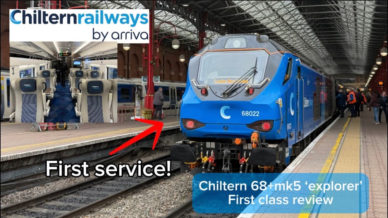 Riding on Chiltern’s new mk5 ‘explorer’ trains to London in first class!