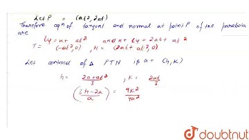 The tangent PT and the normal PN to the parabolay^2=4ax at a point P on it meet its axis at poin...