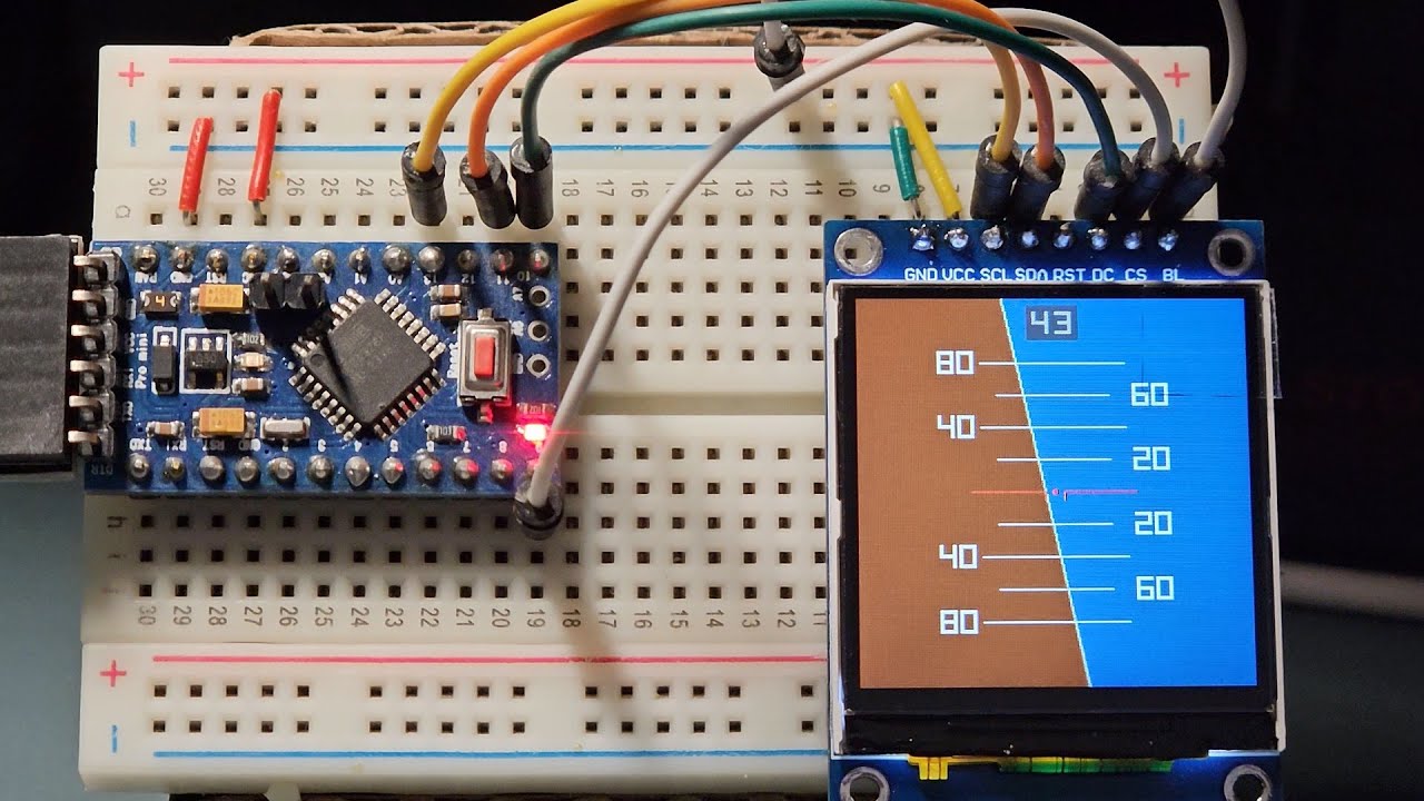 Artificial Horizon Demo 40 fps on 240x240 ST7789 display using regular ...