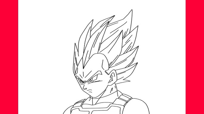 Como Desenhar o Vegeta Full Power DragonBall Passo a passo 