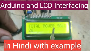 Interfacing LCD with arduino in hindi