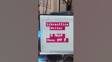 Libre office Writer Me Kitne Menu Hote Hai | How Many Menu In Libreoffice writer #libreofficewriter