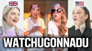 American and British React to difference between British and American accent Tiktok!!