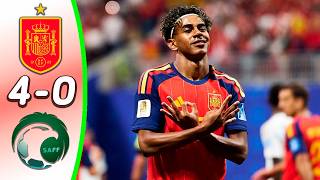 Spain 4-0 Saudi Arabia - All Goals & Atmosphere | Lamine Yamal Goal