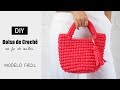 Como fazer bolsa de crochê fácil - Fio de malha