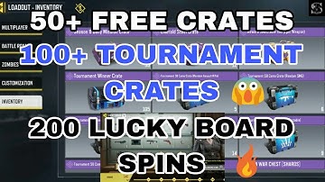 CODM Opening 50+ Free Crate  | 100+ Tournament Crate Season 8 COD Mobile