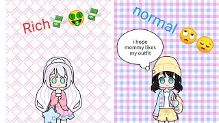 Rich Vs normal by Hareemplayz | pastel girl