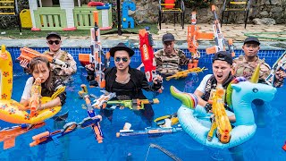 LTT Game Nerf War : Captain Warriors SEAL X Nerf Guns Fight Braum Crazy Murdered Female Swat