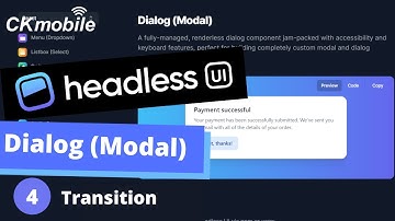 Headless UI Dialog #4 Transition