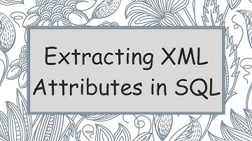 Extracting XML Attributes in SQL