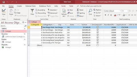 Access Introduction for CSIS 110