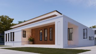 Amazing & Practical Modern 3 Bedroom House Design 13m x 16m