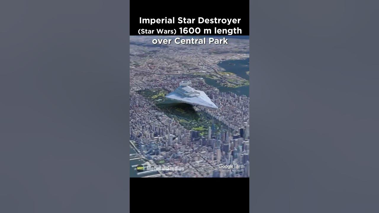🤔🤯 Imperial Star Destroyer over Central Park (New York) ~1600 m (5250 ft)