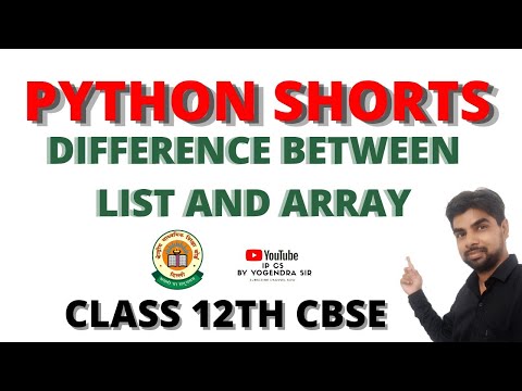 DIFFERENCE BETWEEN LIST