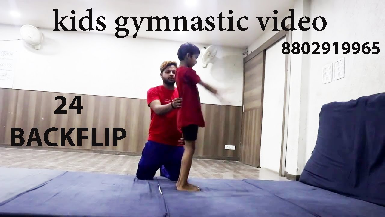 Backhandspring kids backflip video gymnastic class for kids