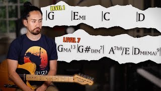 Video thumbnail of "7 Levels Of Chord Progression Complexity"