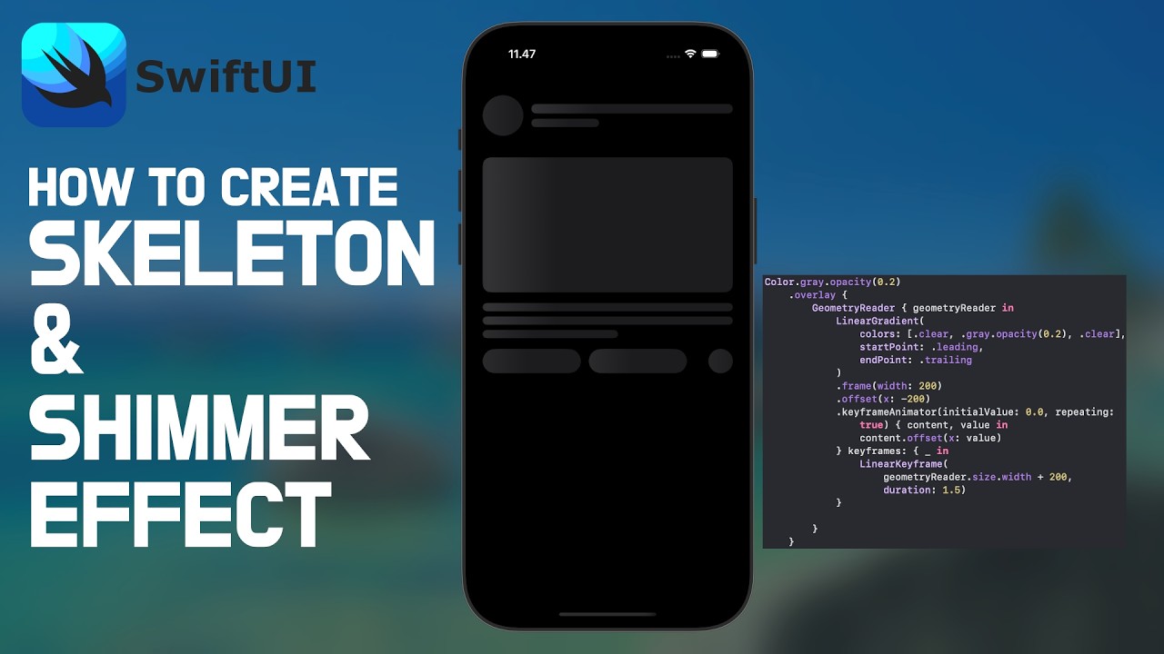 How to Make a Shimmer Loading Effect in SwiftUI - YouTube