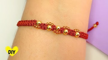 🚀 Crea y vende esta PULSERA de MACRAMÉ fácil y hermosa 🧵Pulseras de Hilo paso a paso