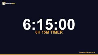 6 Hours 15 Minute Timer — 375 Minute Countdown Timer with Alarm